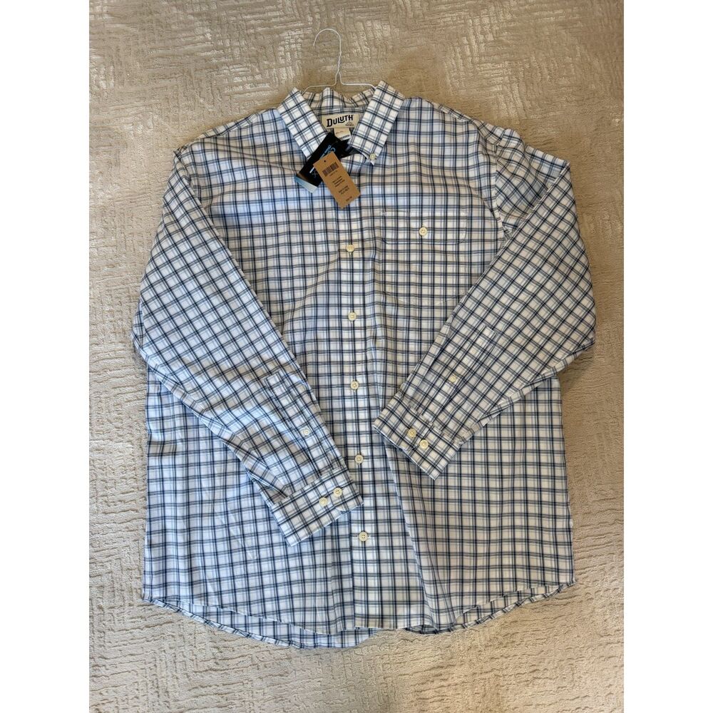Duluth Trading Blue Relaxed Fit Men's Button Down Shirt NWT